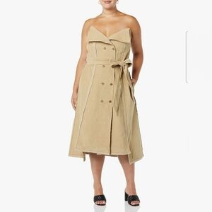 MAKING THE CUT Women's Standard Deconstructed Strapless Coat Dress Size L NEW